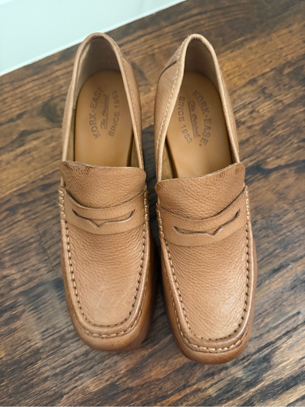 Kork-Ease Women's Brown Leather Penny Loafers